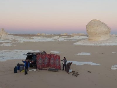 Acampada en el desierto en Egipto